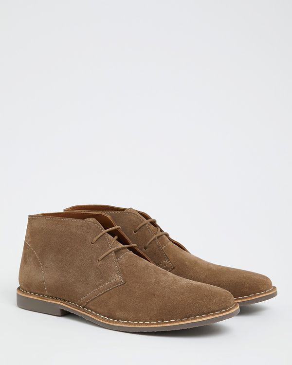 Dunnes Stores | Stone Suede Leather Desert Boots
