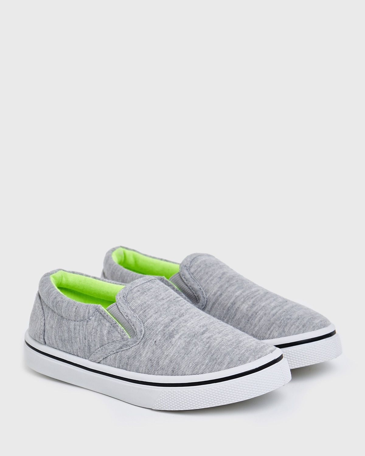 Dunnes Stores | Grey-marl Slip On Canvas Shoes