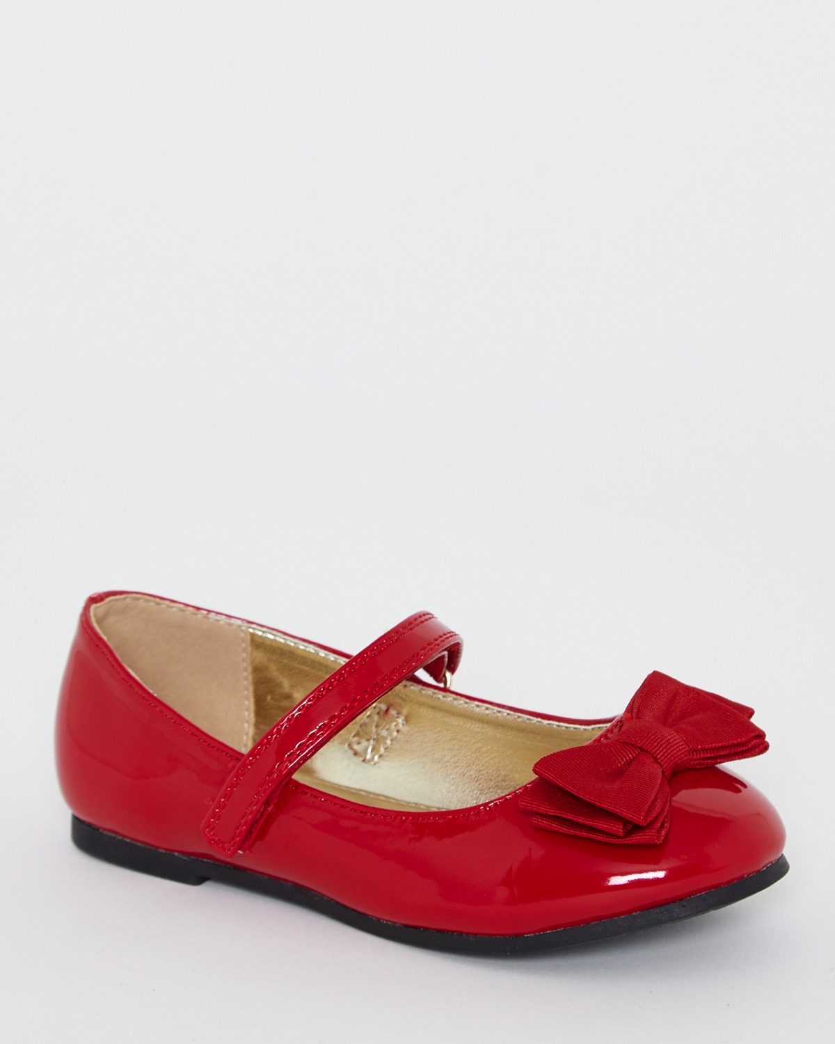 Dunnes Stores | Red Patent Shoe With Bow