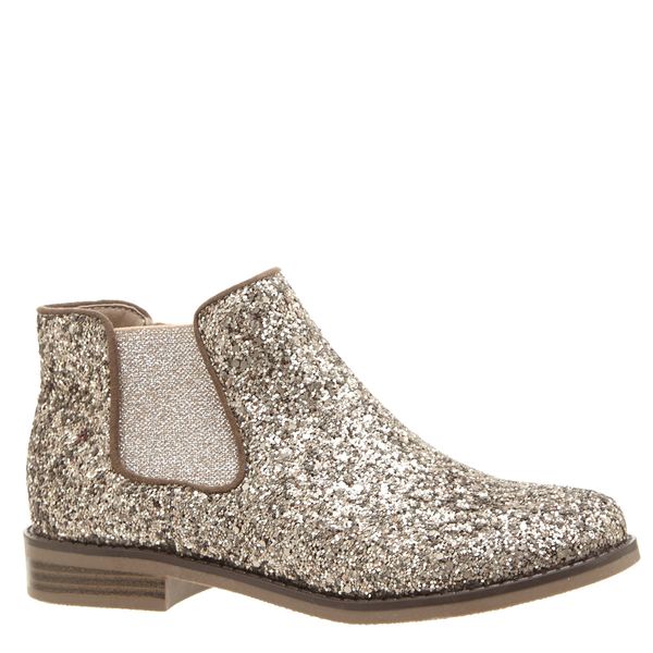 Younger Girls Glitter Ankle Boots
