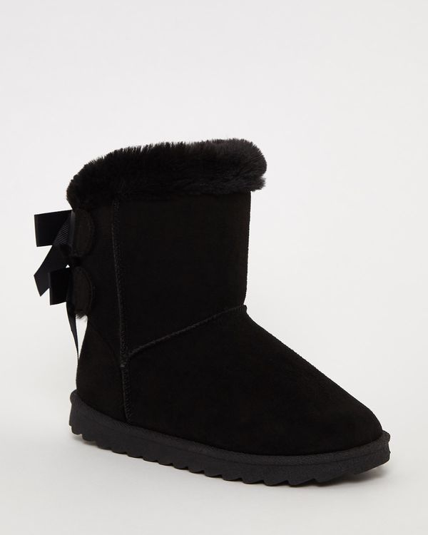Younger Girls Casual Faux-Fur Boots