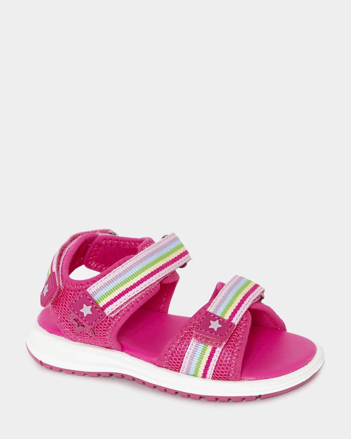 Dunnes Stores | Pink Younger Girls Rainbow Tape Sporty Sandals
