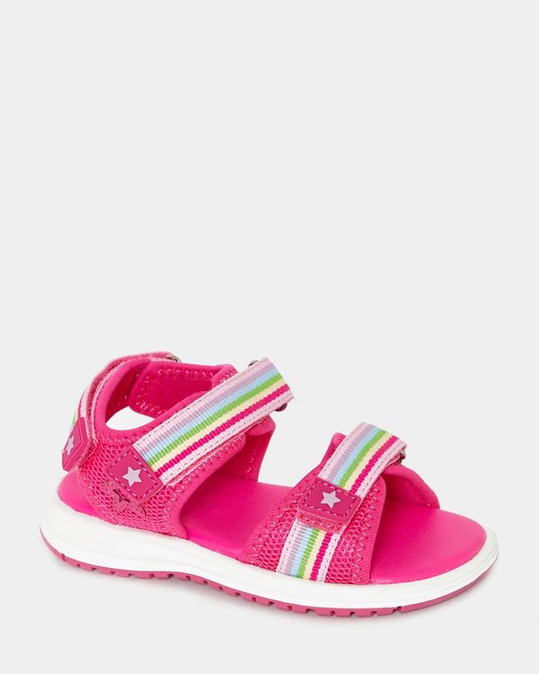 Younger Girls Rainbow Tape Sporty Sandals