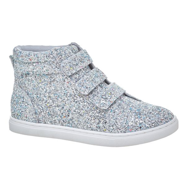 Younger Girls Glitter High Top Trainers