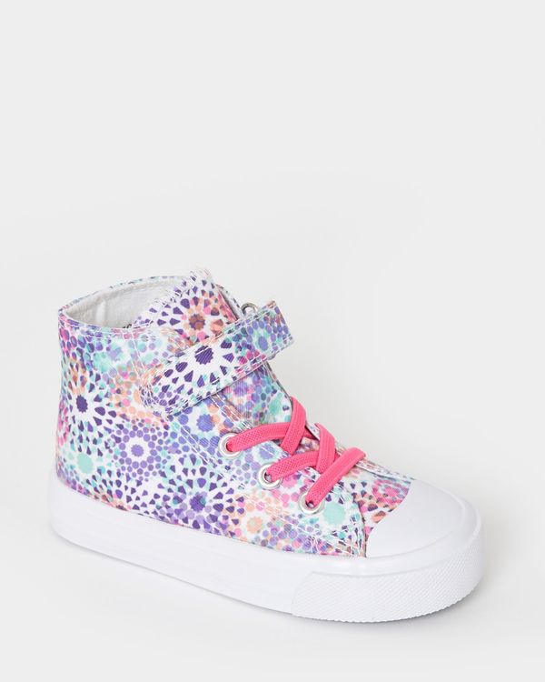 Printed Canvas Boots