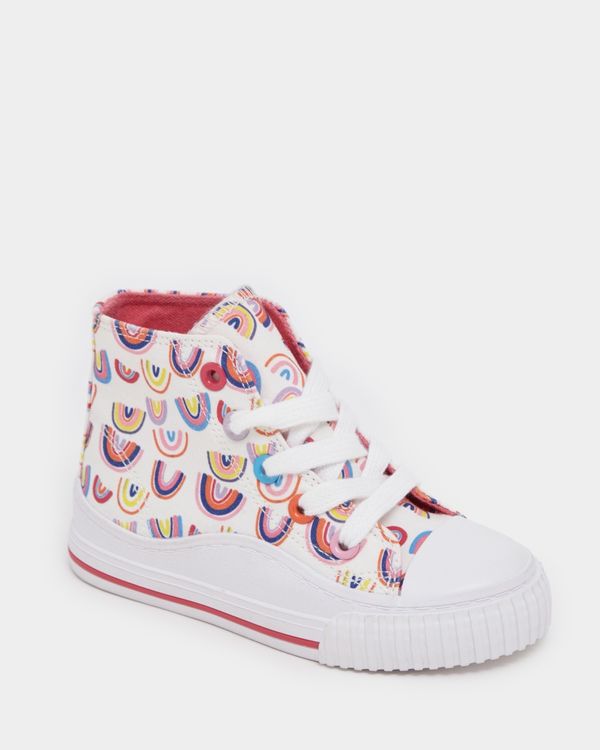 Rainbow High Top Canvas Trainers