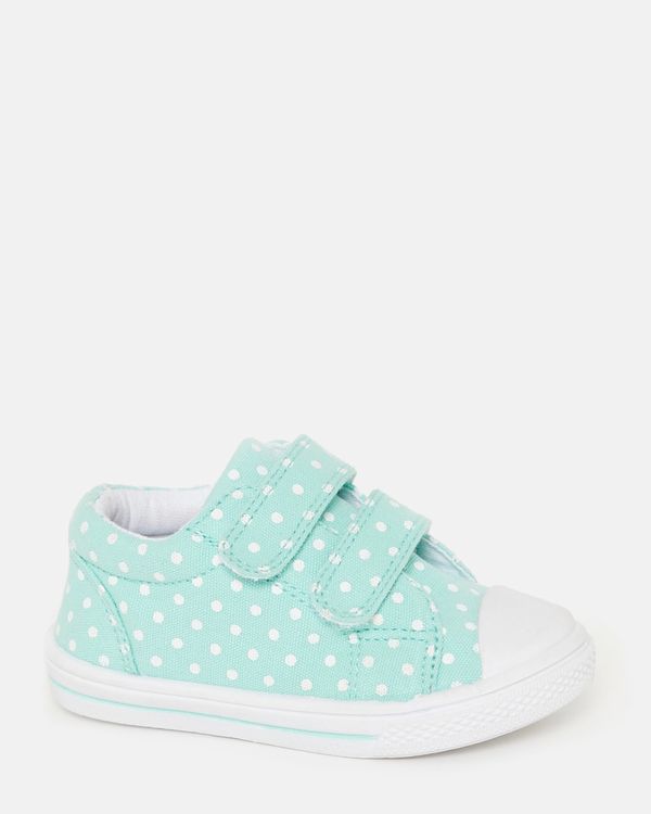 Baby Girls Mint Spot Strap Canvas Shoes