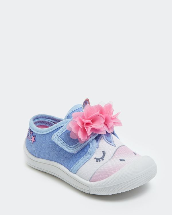 Baby Girls Unicorn Canvas Shoe (Size 4 Infant - 9)