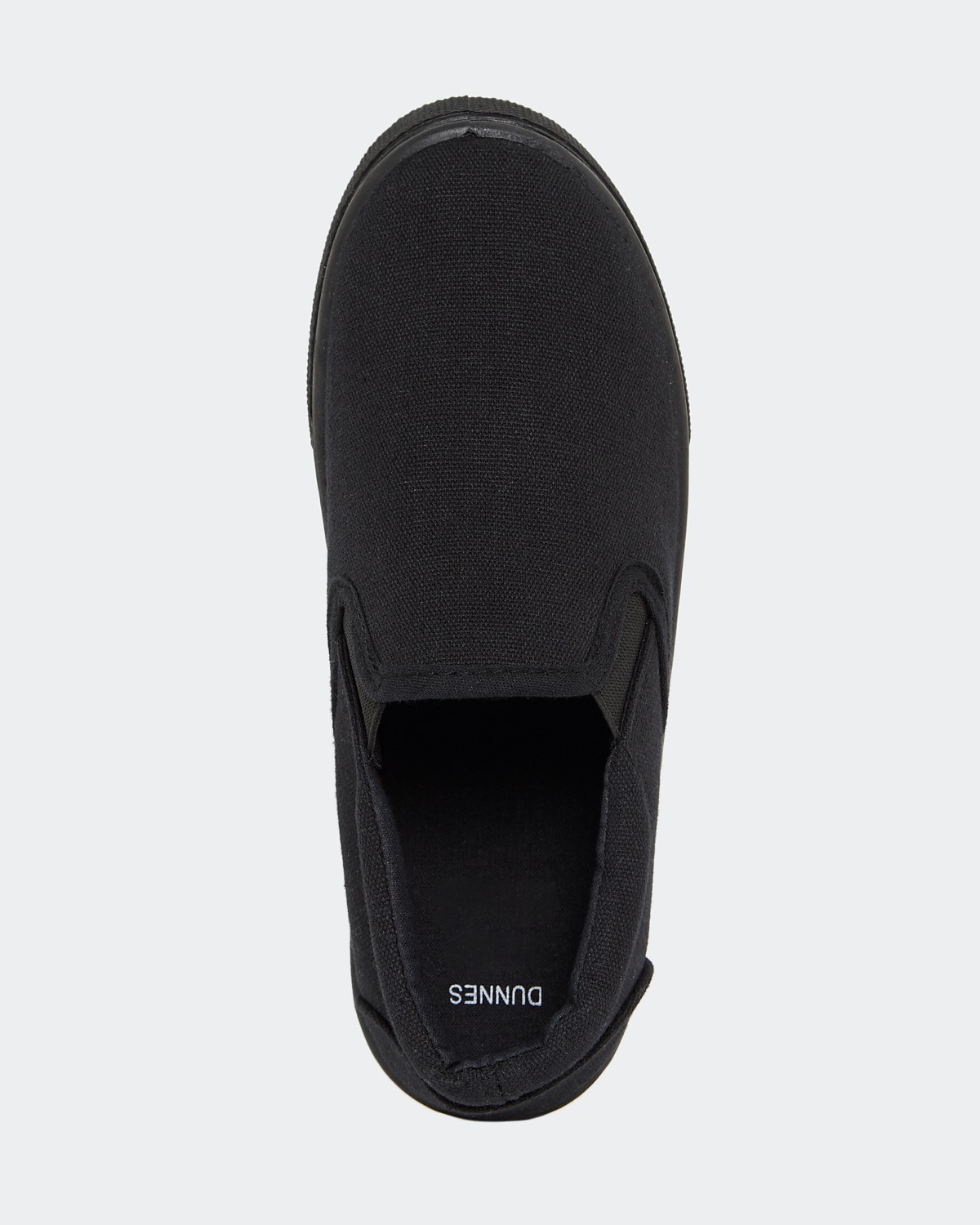 Black Back To School Canvas Slip On Shoes