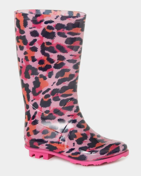 Dunnes Stores | Pink Older Girls Leopard Wellies