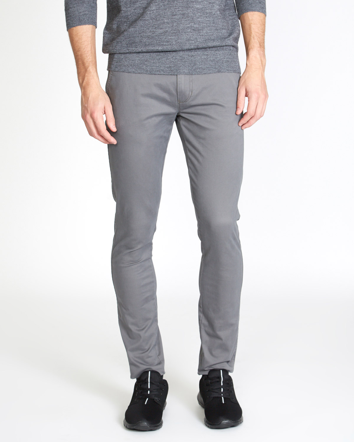 Dunnes Stores | Charcoal Skinny Chinos With Stretch