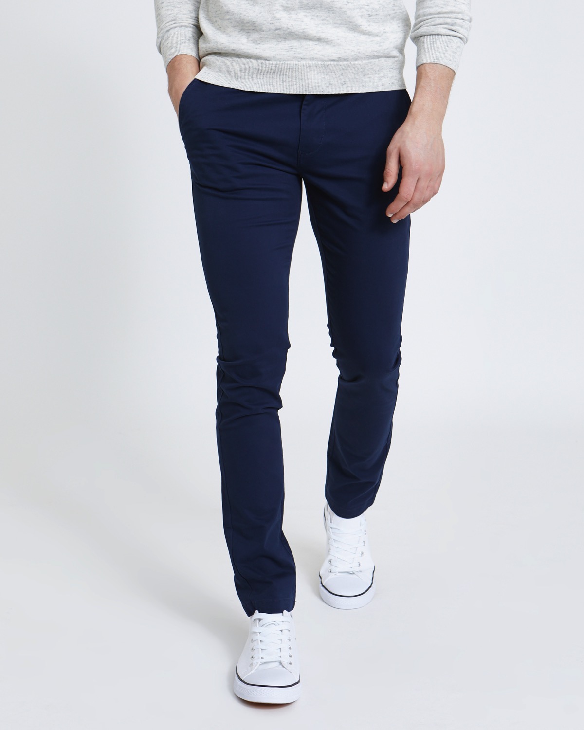 Dunnes Stores | Navy Skinny Chinos With Stretch