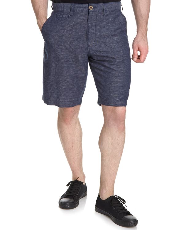Regular Fit Linen Blend Shorts