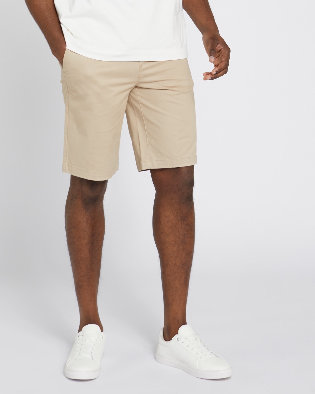 Dunnes Stores | Camel Regular Fit Stretch Chino Shorts