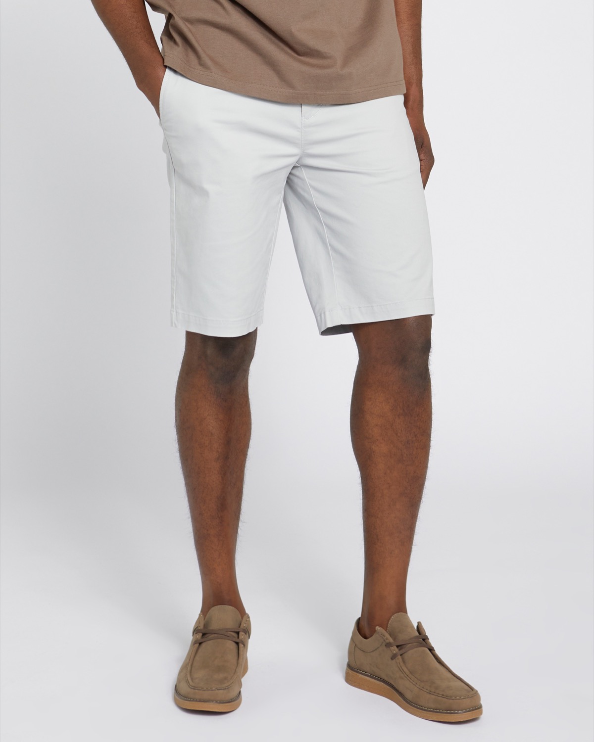 Dunnes Stores | Grey Regular Fit Stretch Chino Shorts