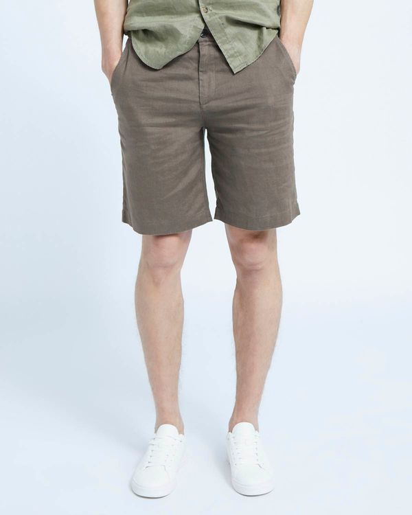 Regular Fit 100% Linen Shorts