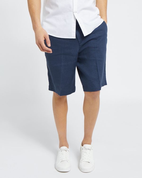 Regular Fit 100% Linen Shorts
