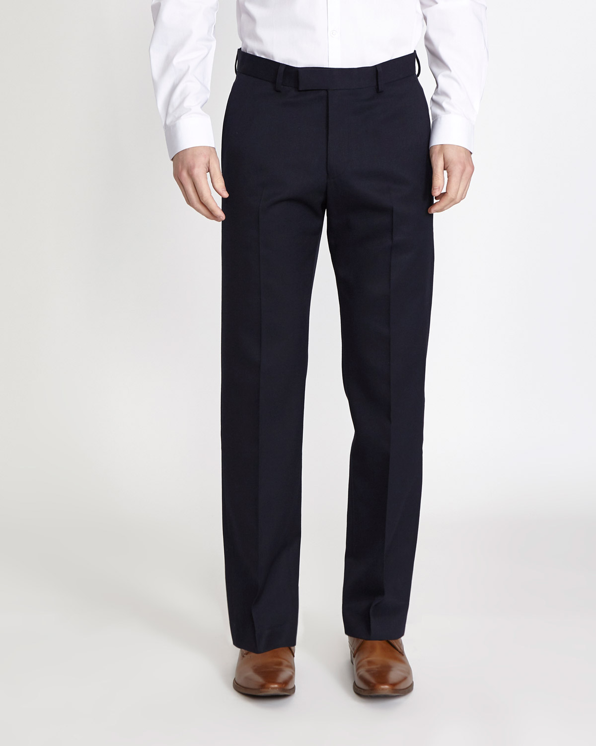 Dunnes Stores | Navy Regular Fit Teflon Trousers