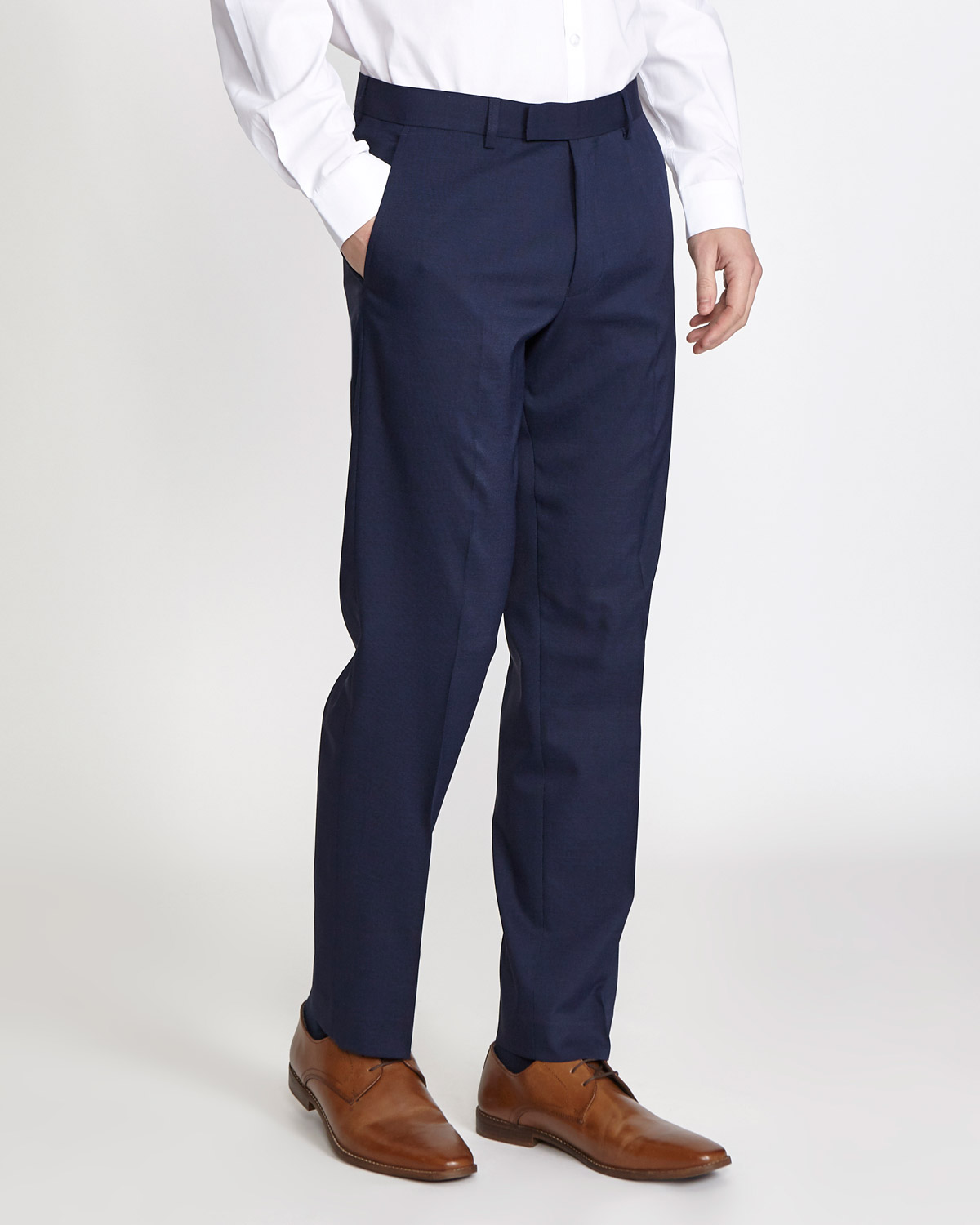 Dunnes Stores | Navy Regular Fit Stretch Trousers