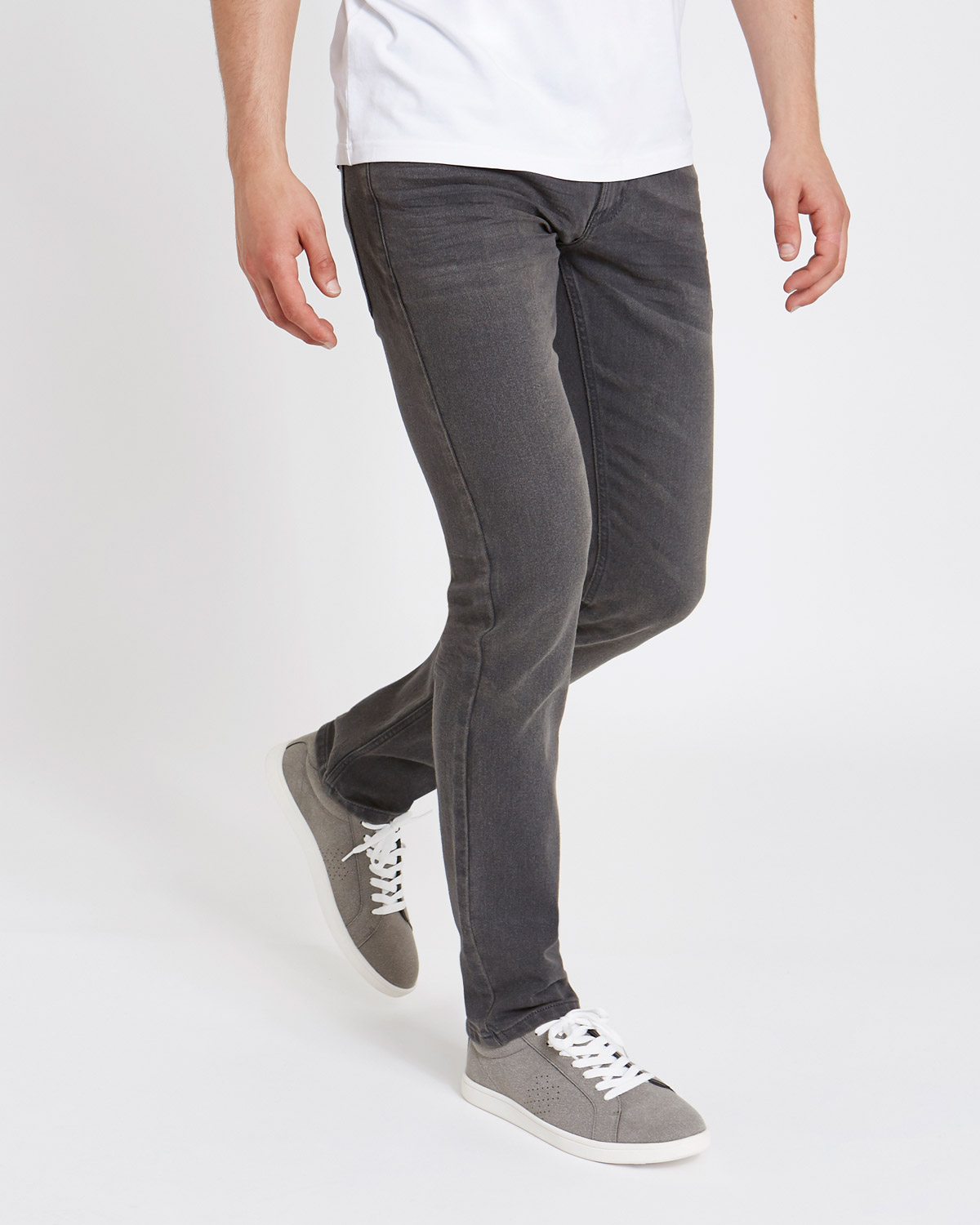 stretch grey jeans