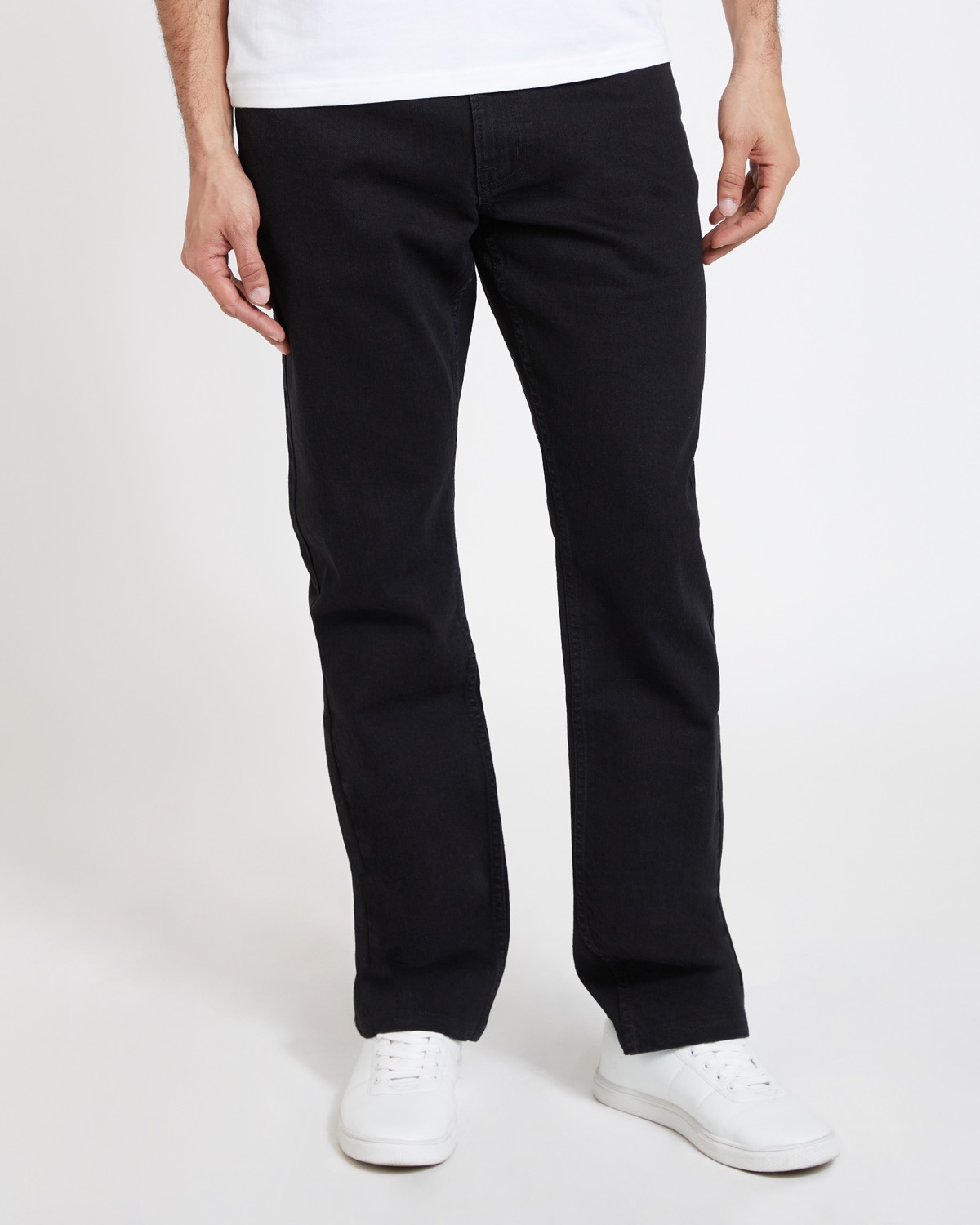 Dunnes Stores | Black Straight Fit Stretch Denim Jeans