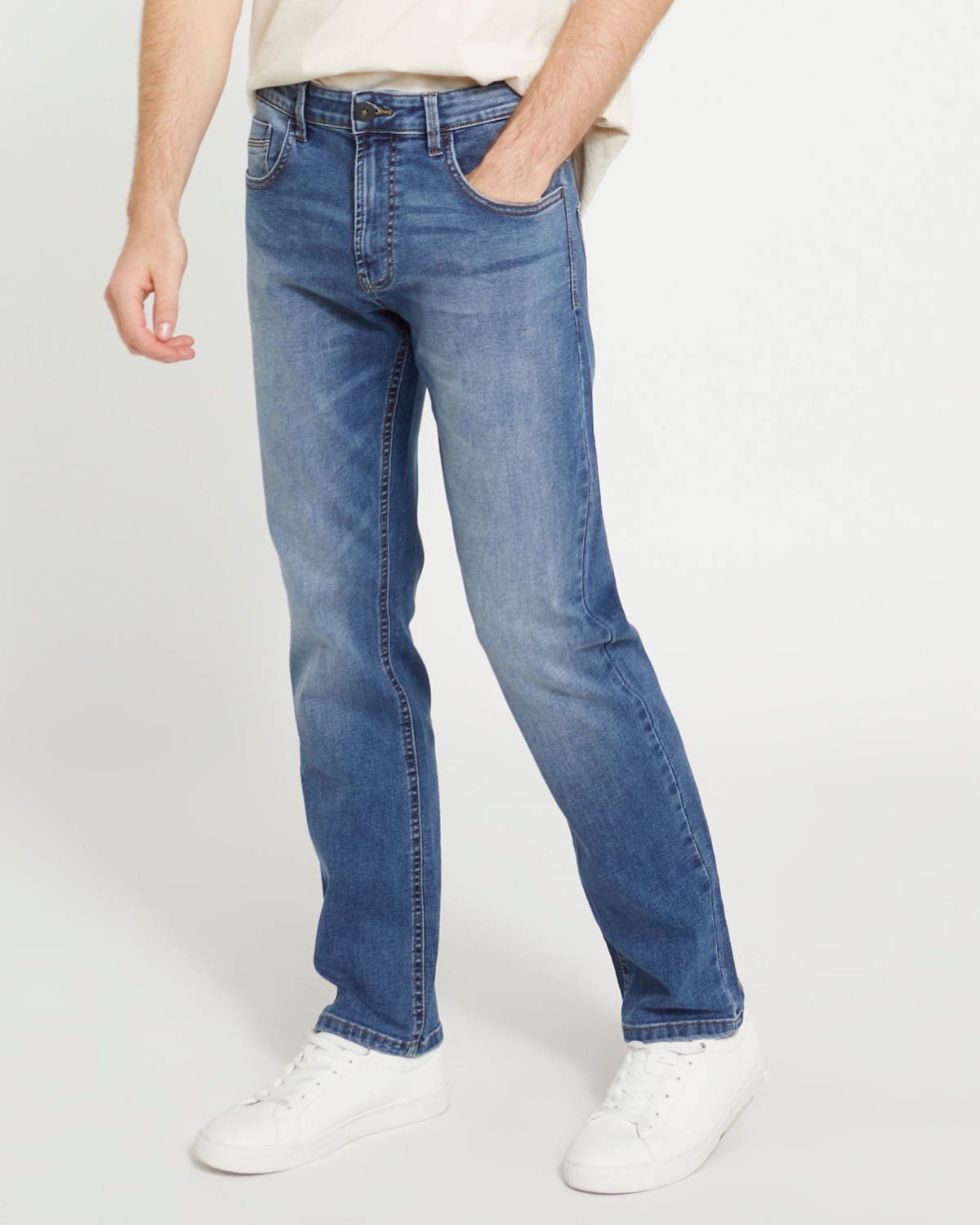 Dunnes Stores | Blue Ultra Stretch Straight Fit Jeans