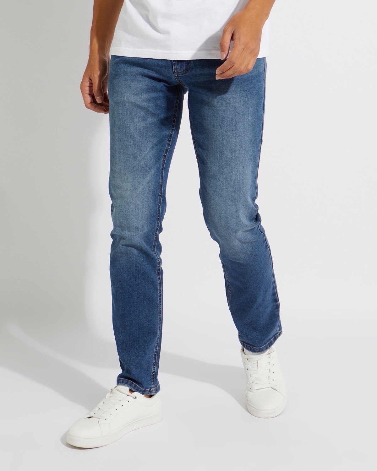 Dunnes Stores | Blue Stretch Slim Fit