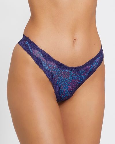 Microfibre Lace Thongs - Pack Of 3 thumbnail