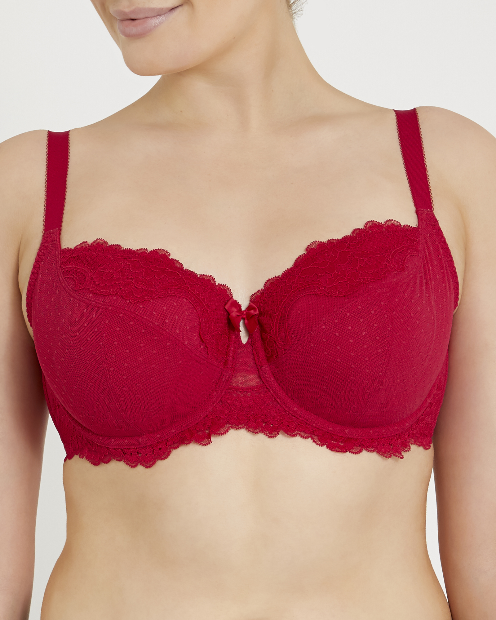 Dunnes Stores | Red DD Plus Lace Non Padded Bra