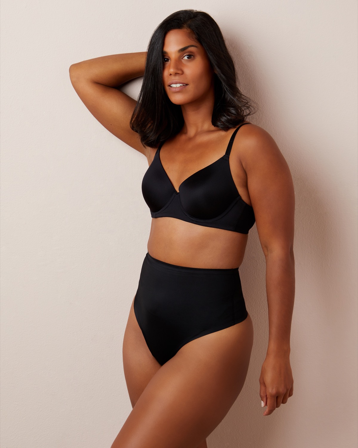 Dunnes Stores  Black Smoothing High Waist Thong