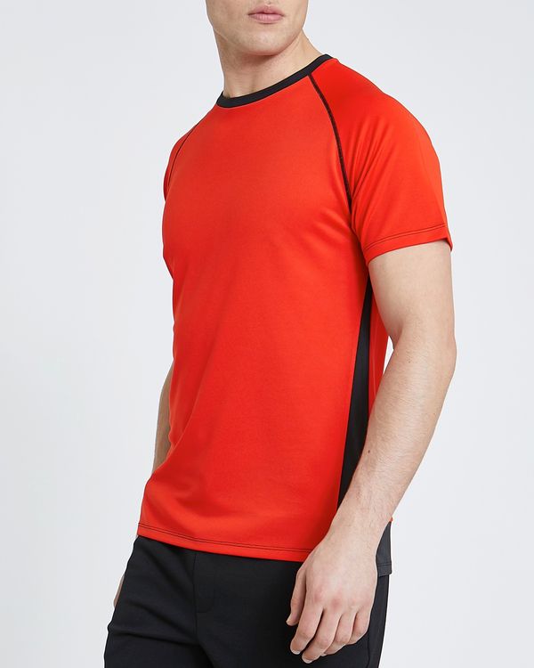 Sports Cut And Sew Colour Block T-Shirt Red