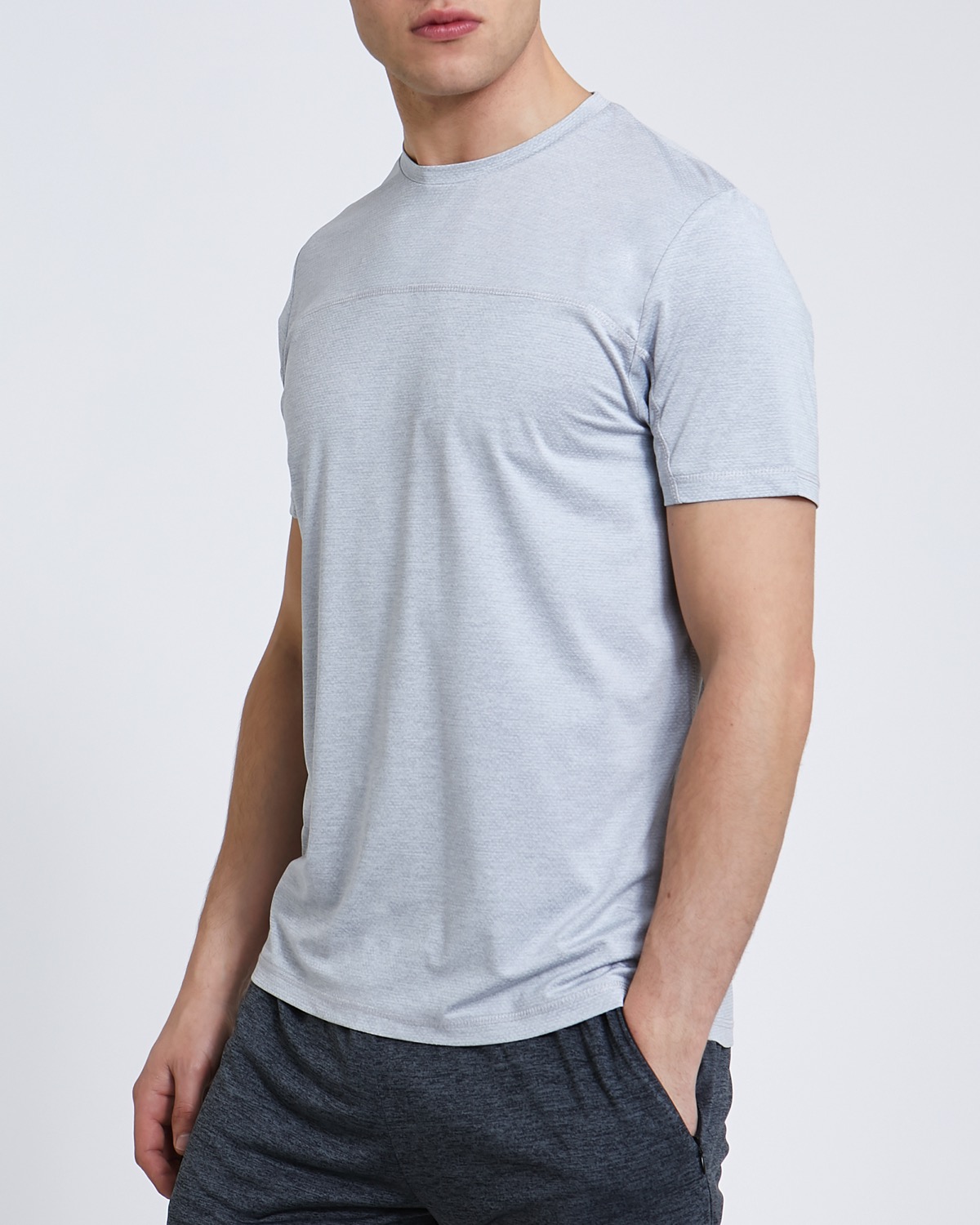 Dunnes Stores | Grey Sports Jacquard T-Shirt
