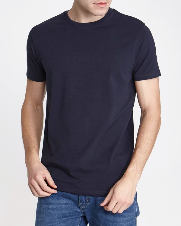 Dunnes Stores | Dark-navy Slim Fit Crew Neck Stretch T-Shirt