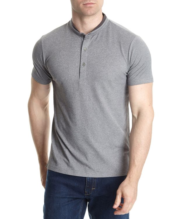 Tailored Fit Grandad Ribbed Tee Shirt
