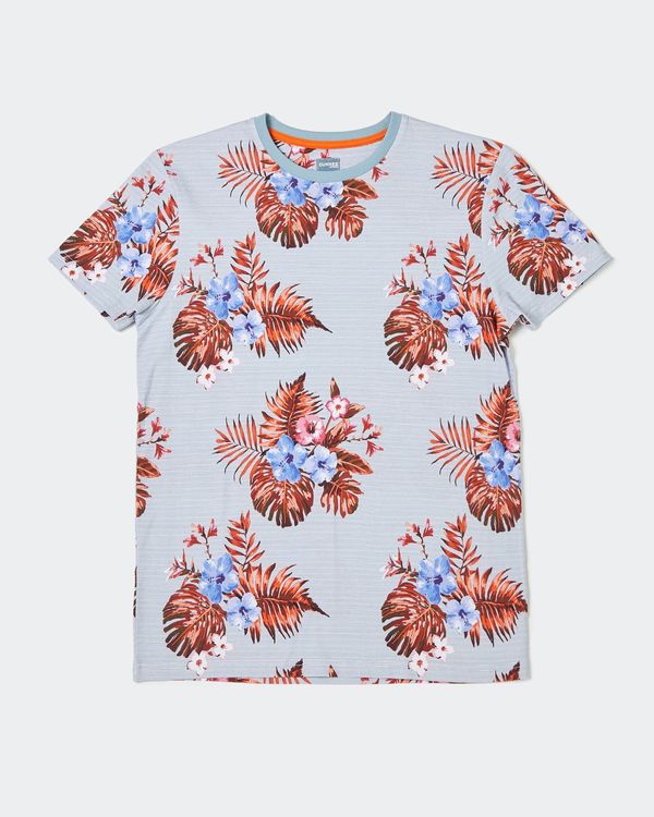 Slim Fit Short-Sleeved Floral T-Shirt