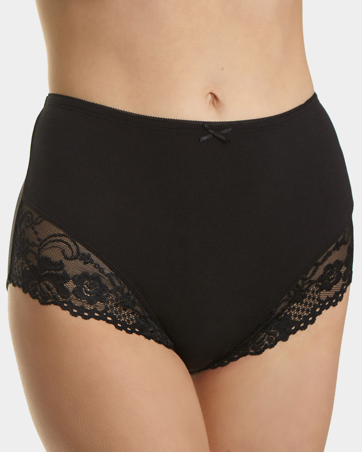 Dunnes Stores  Black Cotton Modal Classic Full Brief