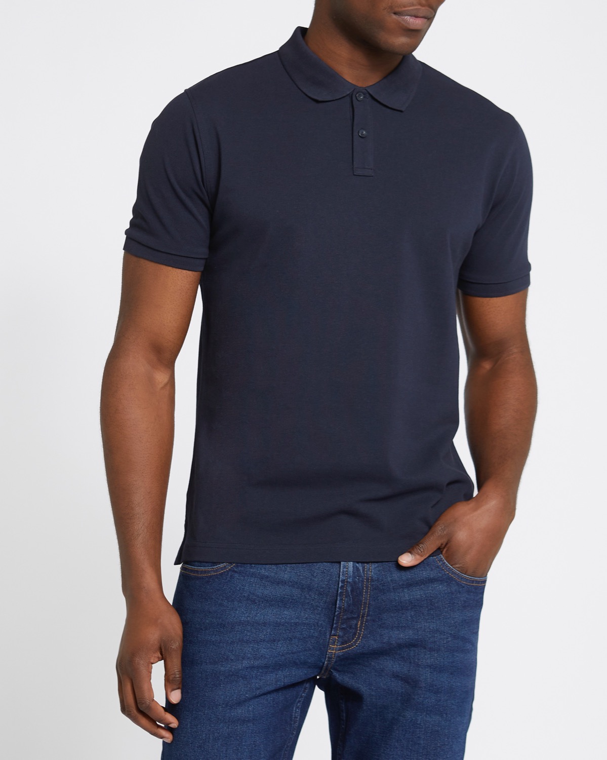 Dunnes Stores | Dark-navy Regular Fit Pique Polo Shirt