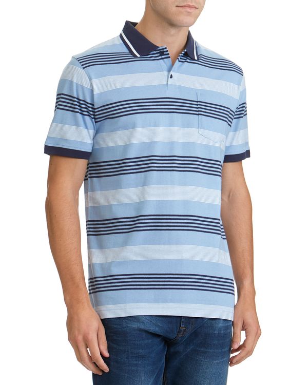 Regular Fit Stripe Peached Polo Shirt