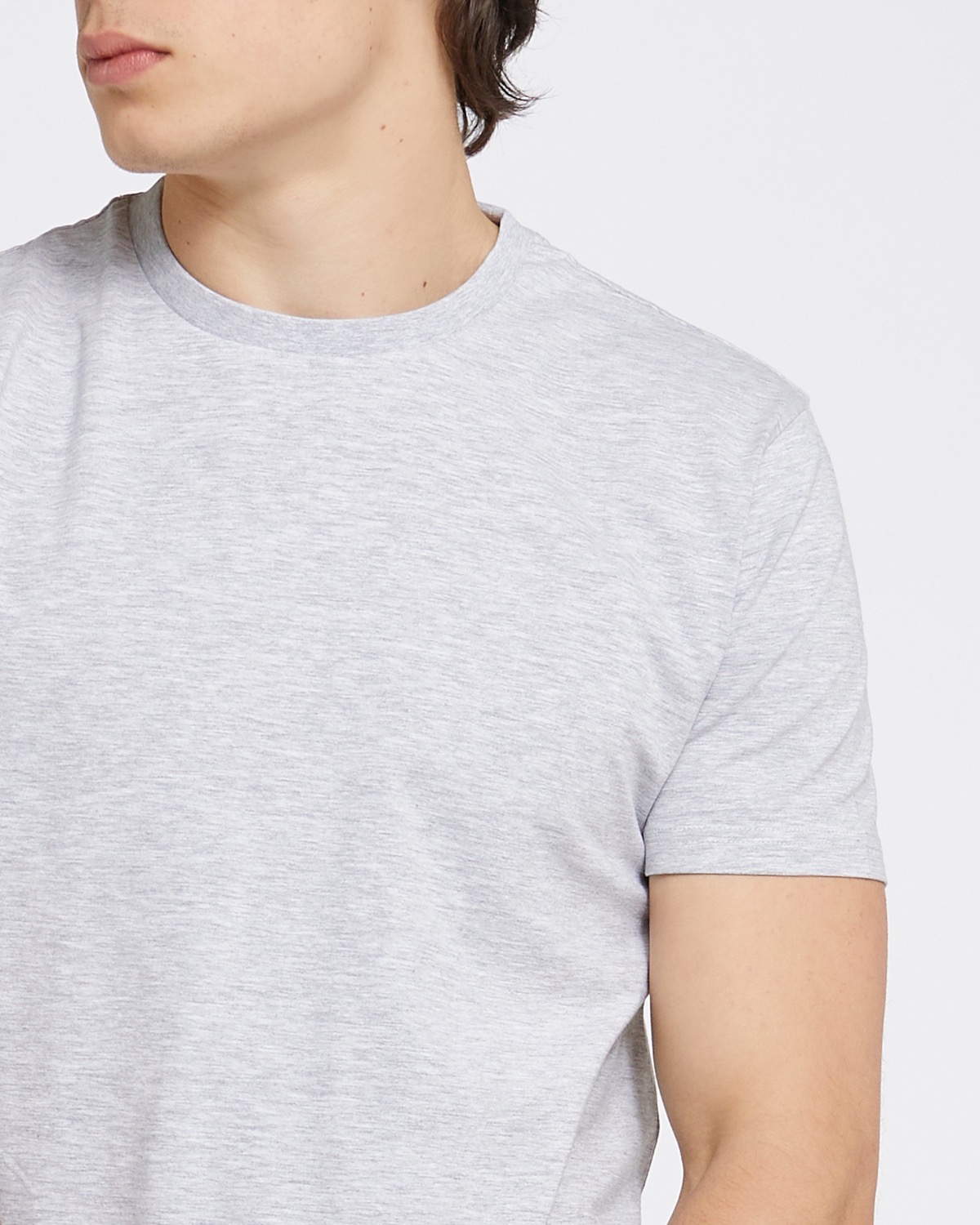 Essentials Slim Fit T-Shirt - Grey Marl - Nimes