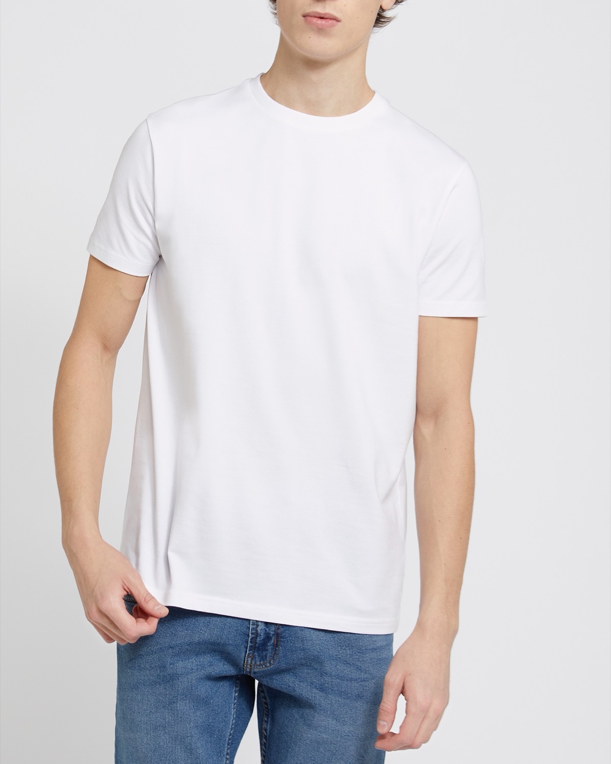 Dunnes Stores | White Slim Fit Crew Neck T-Shirt