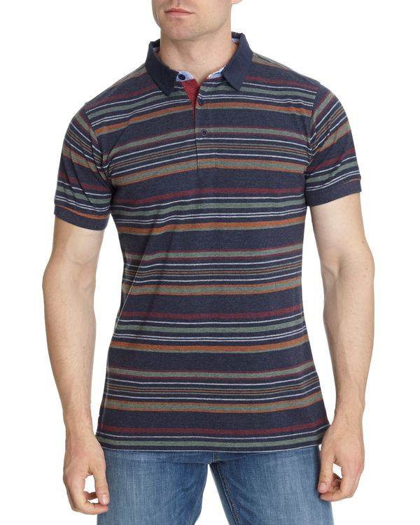 Striped Pique Polo Shirt