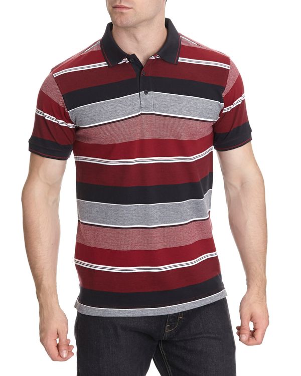 Striped Pique Polo Shirt