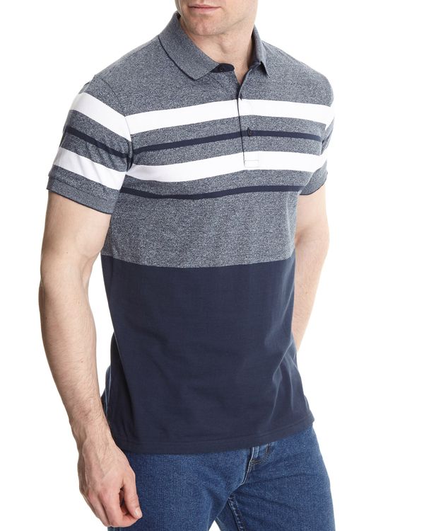 Tailored Fit Engineered Stripe Polo
