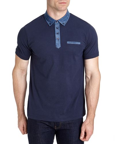 Tailored Fit Woven Collar Polo thumbnail