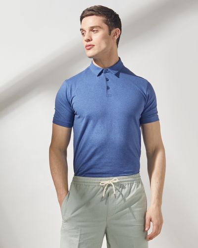 Slim Fit Micro Striped Polo Shirt