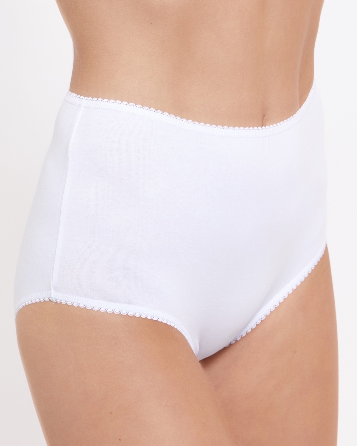 Dunnes Stores  White Plain Cotton Rich Full Briefs - Pack of 5