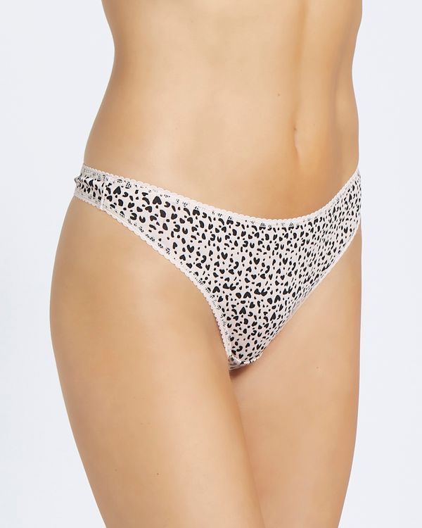 Print Cotton Rich Thongs - Pack of 5