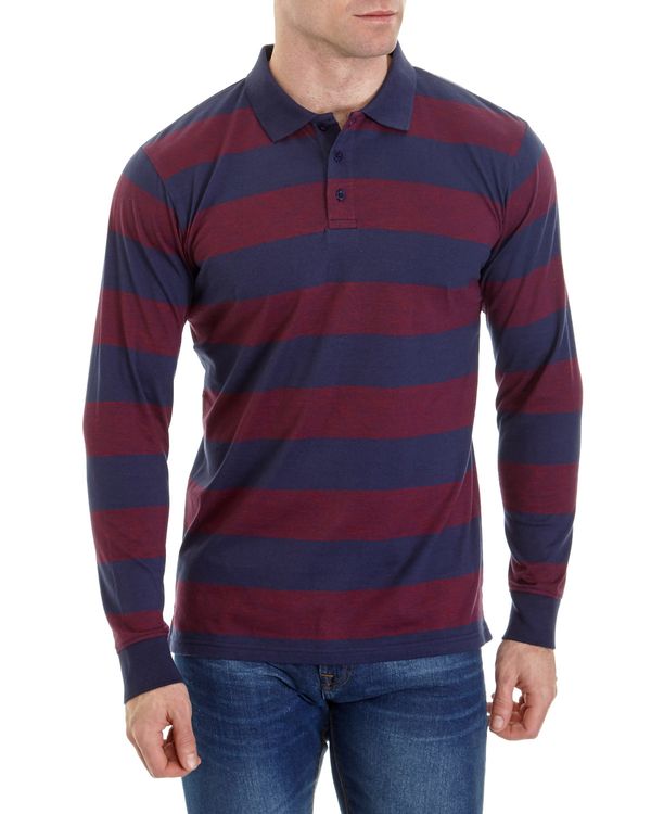 Regular Fit Long Sleeved Striped Polo