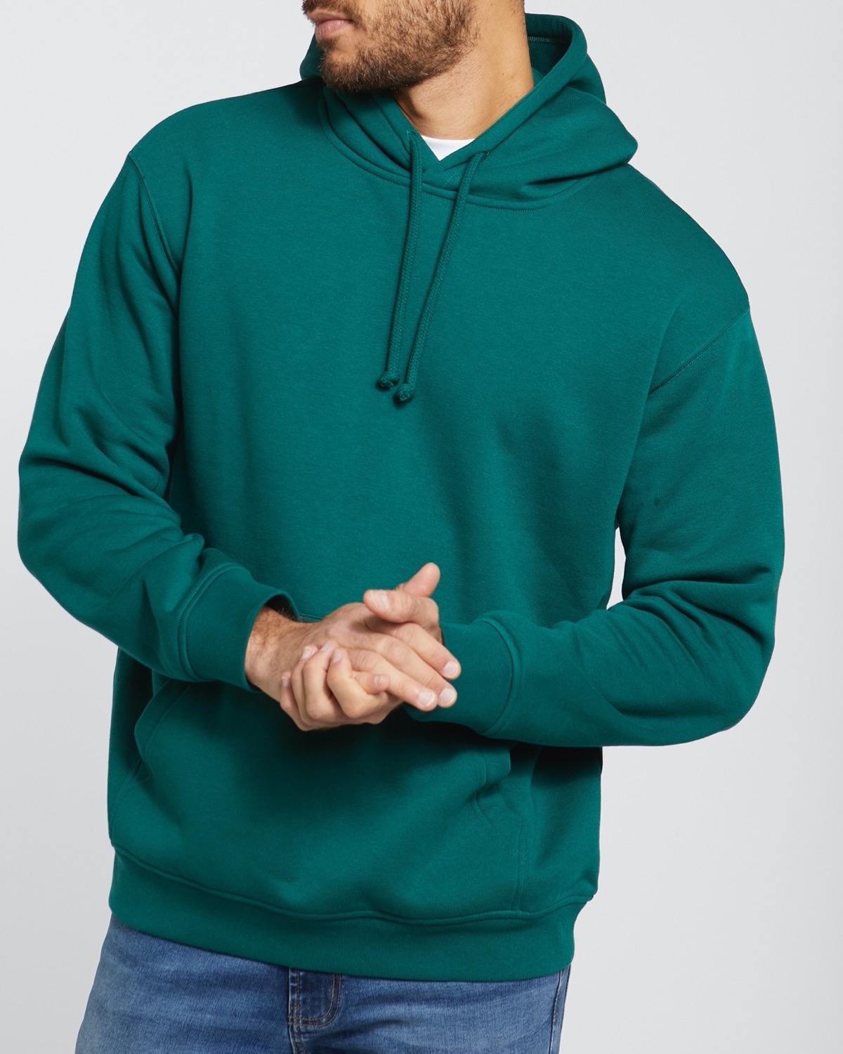 Relaxed Fit Hoodie - Light green - Men