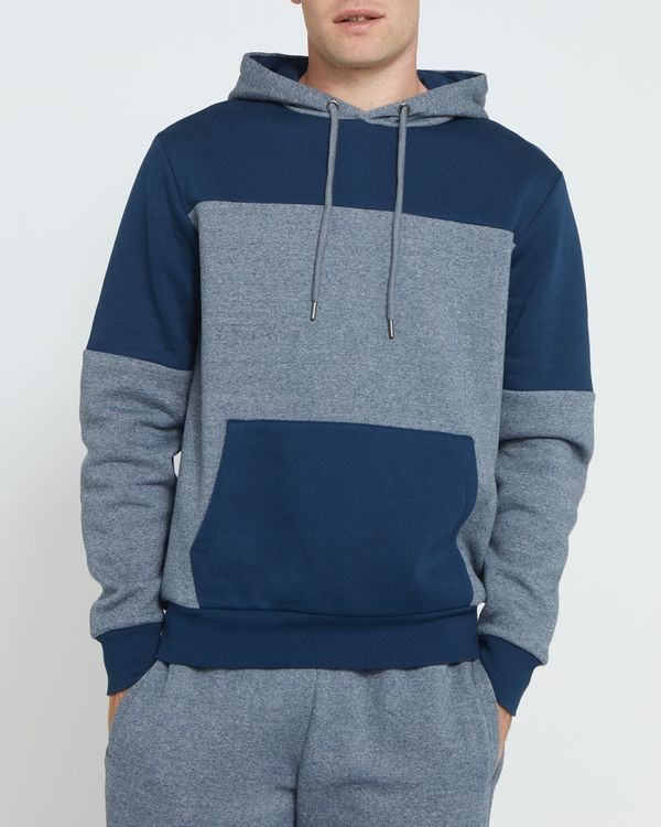 Dunnes Stores | Navy Grindle Colour Block Hoodie